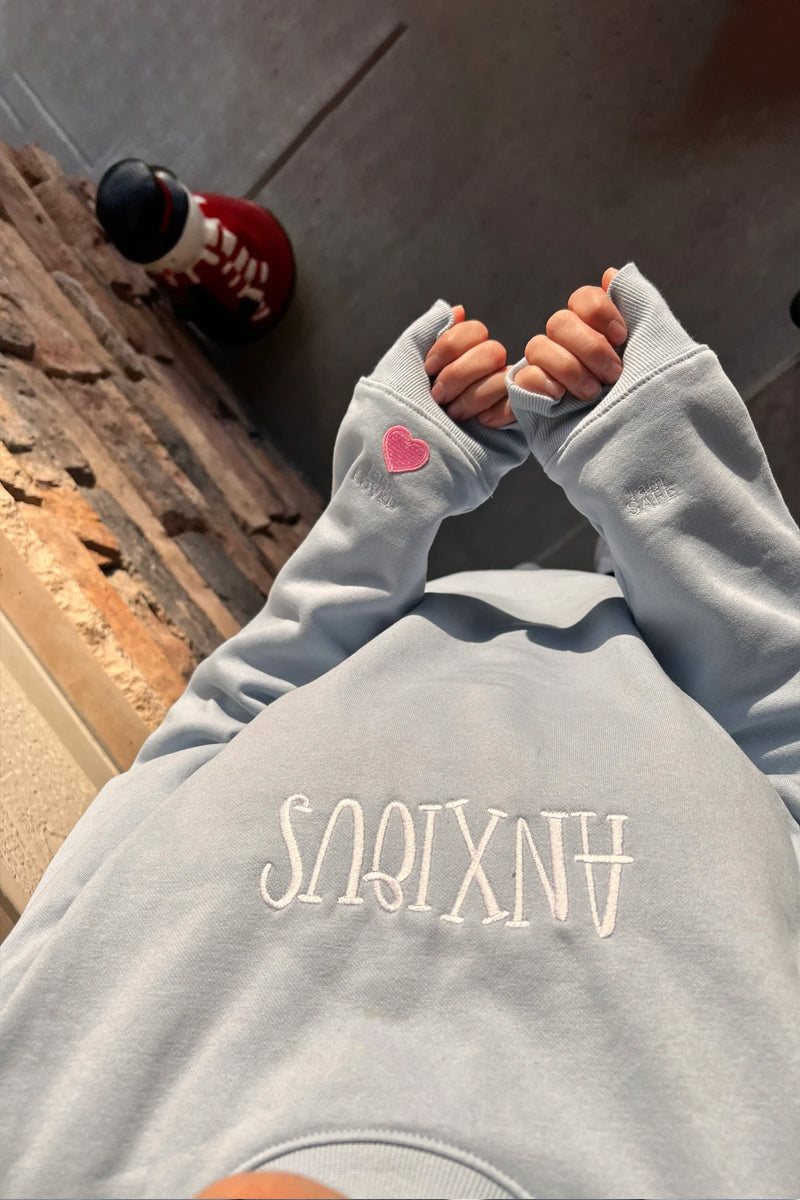 I'm Safe/Anxious Embroidered Sweatshirt