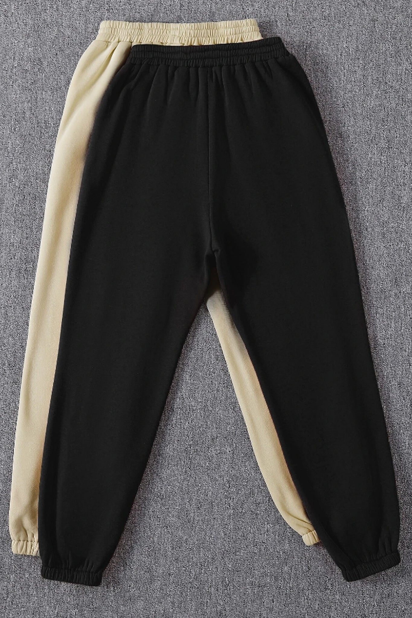 2pcs Premium Unisex Joggers Black & Beige