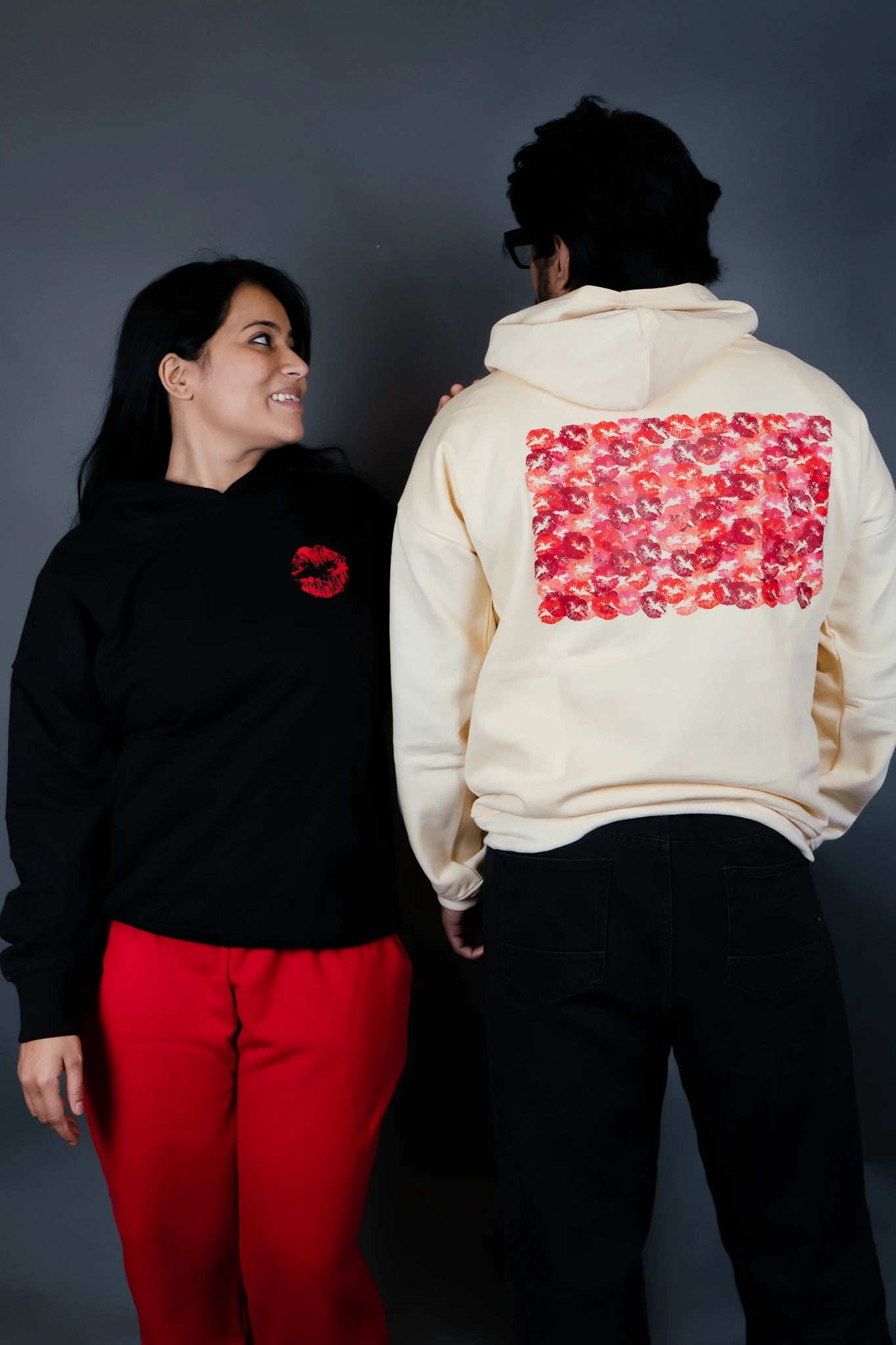 Kiss Marked Couple Premium Hoodie