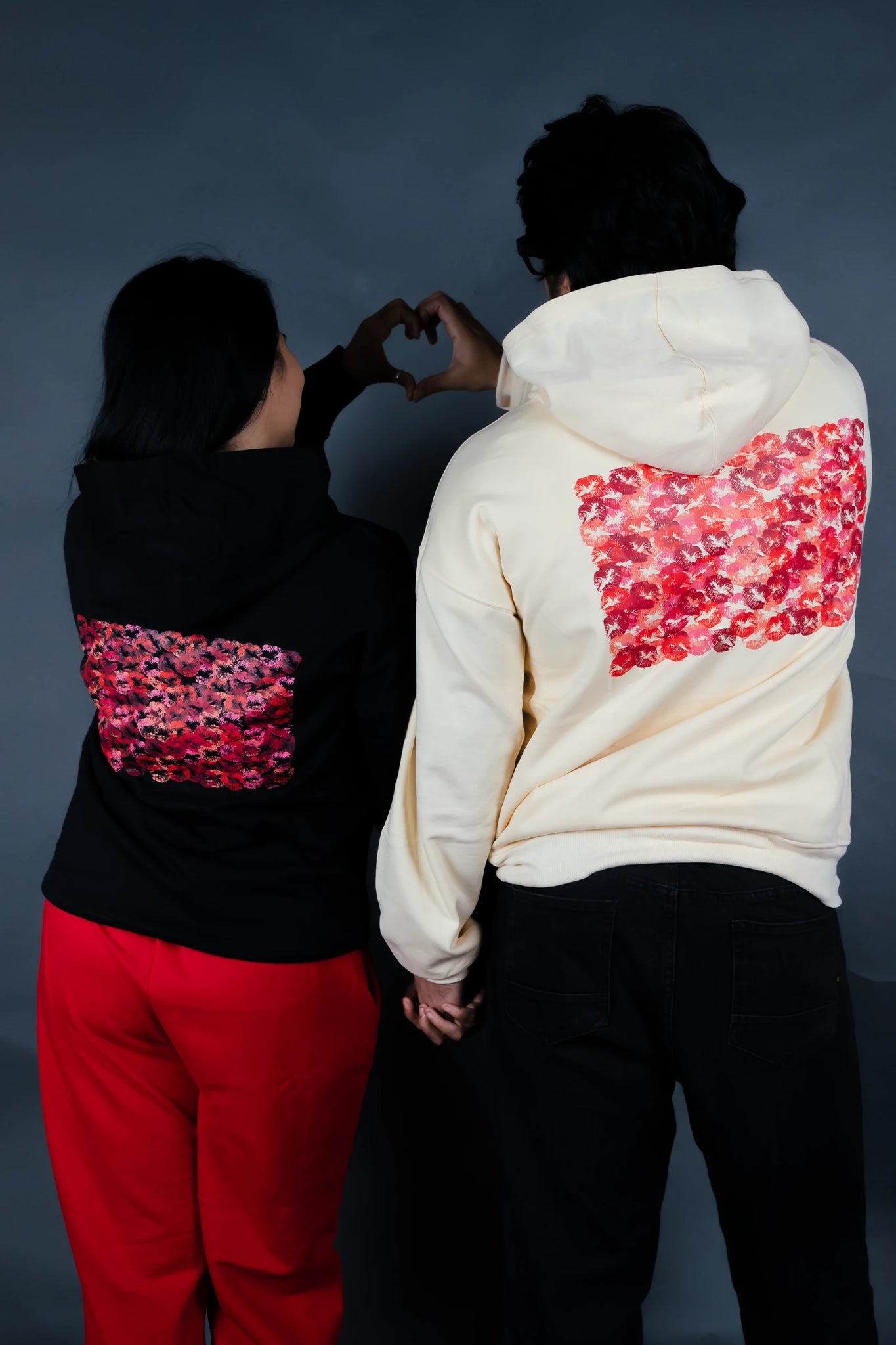 Kiss Marked Couple Premium Hoodie