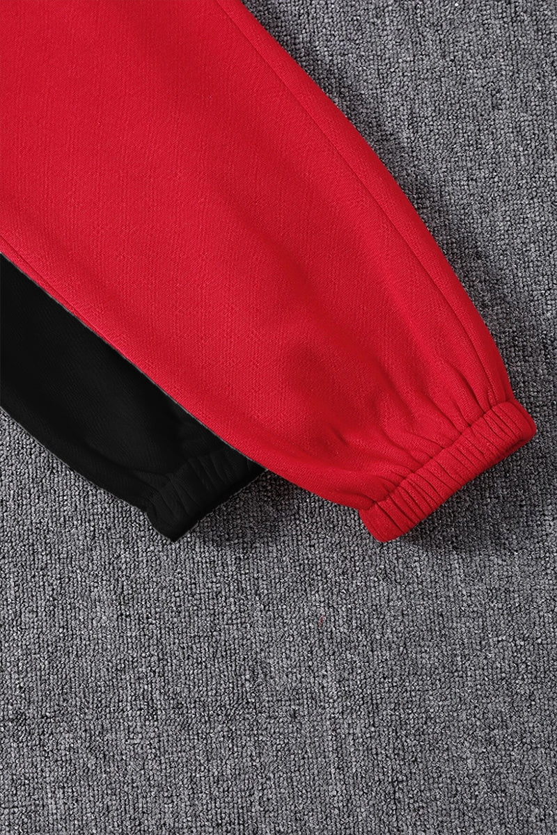 2 pcs Premium Unisex Joggers Black & Red