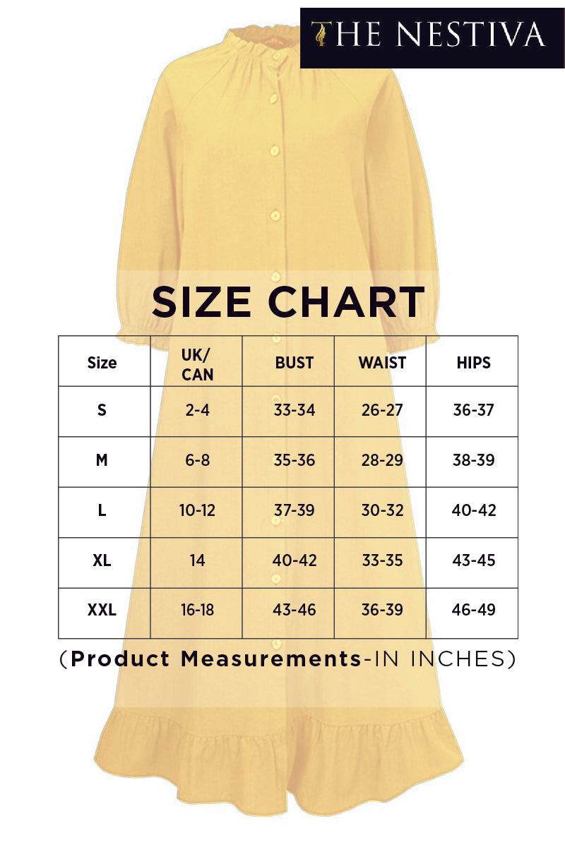 puff sleeve  ruffle hem linen shirt dress(mustard yellow)