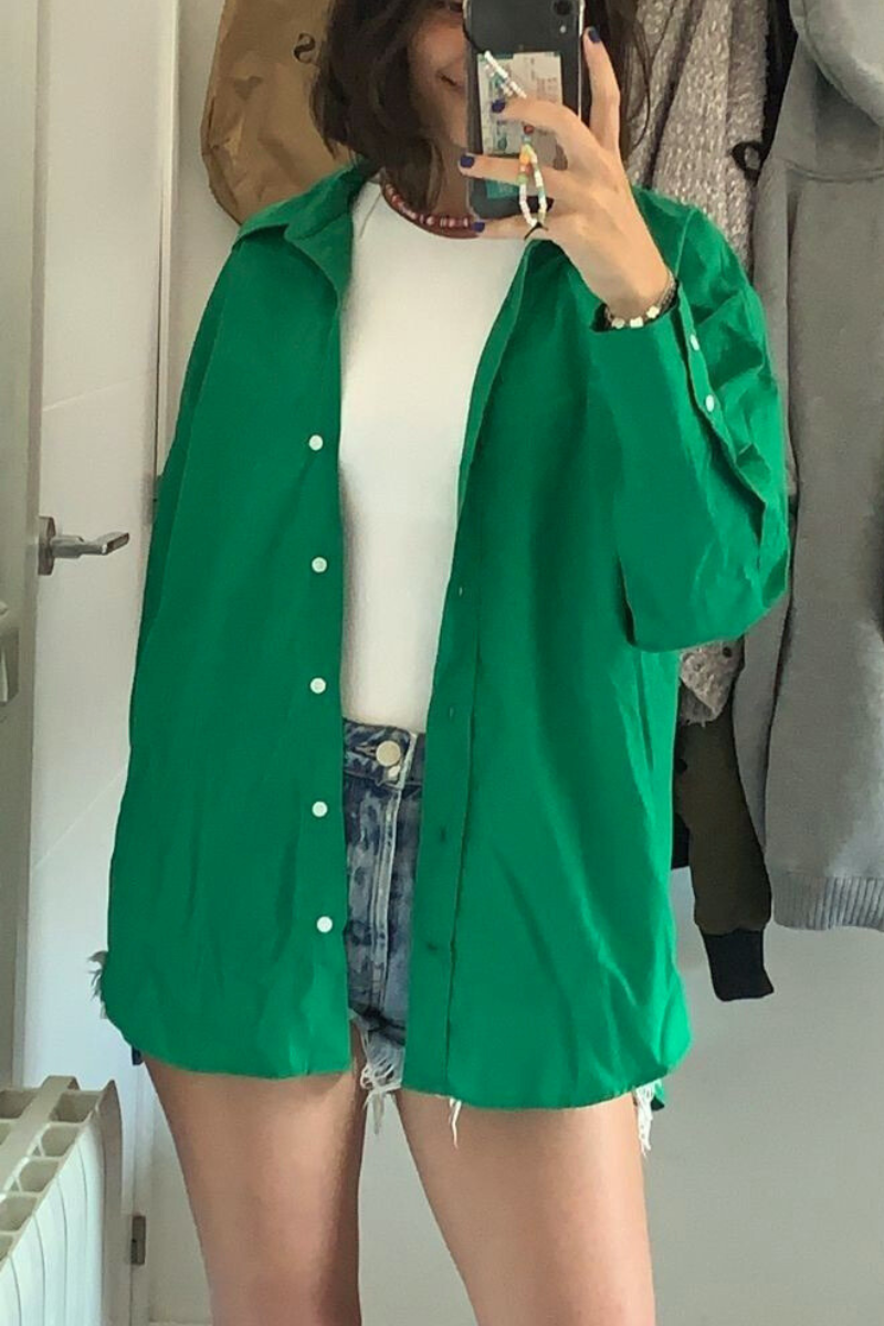 Poplin Shirt/ Green