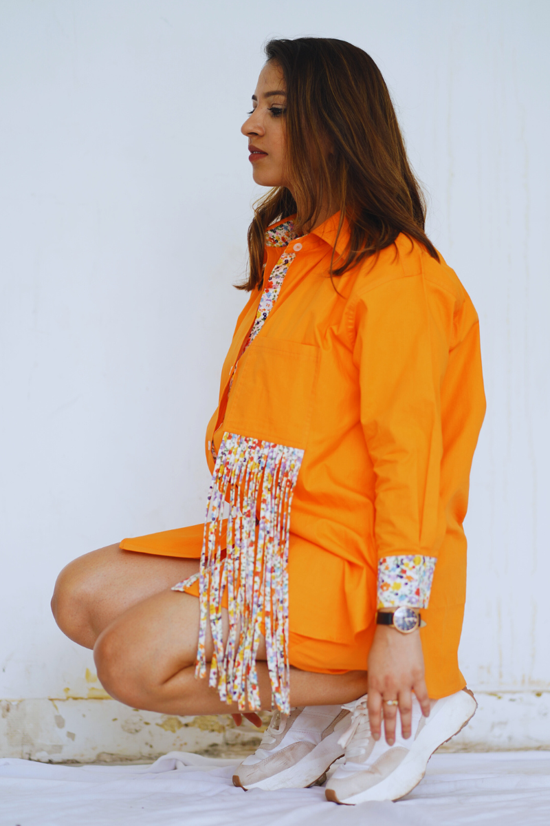 The Nestiva Adventure Fringe Shirt/Orange