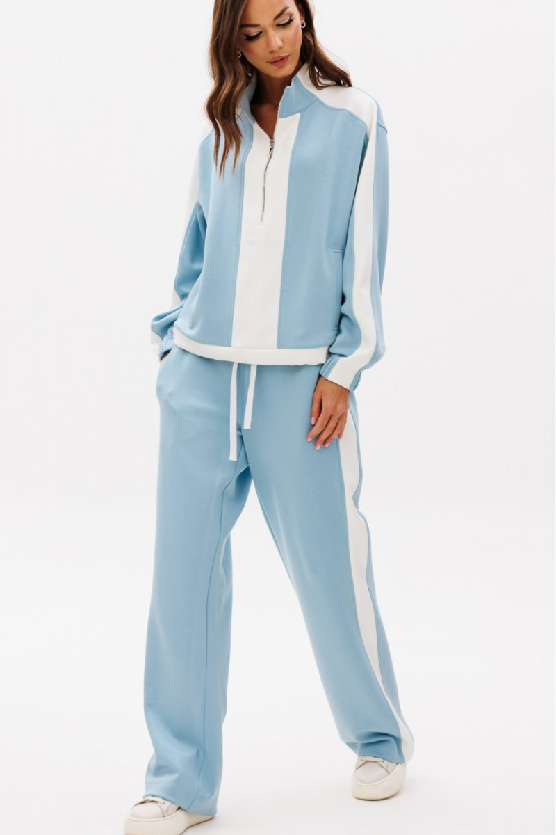 Blue Pinstripe Loungewear Set