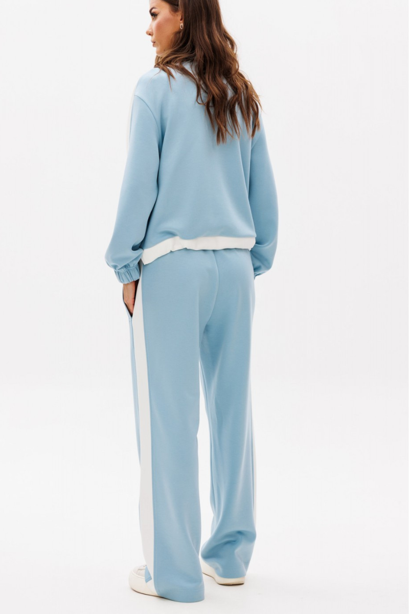 Blue Pinstripe Loungewear Set