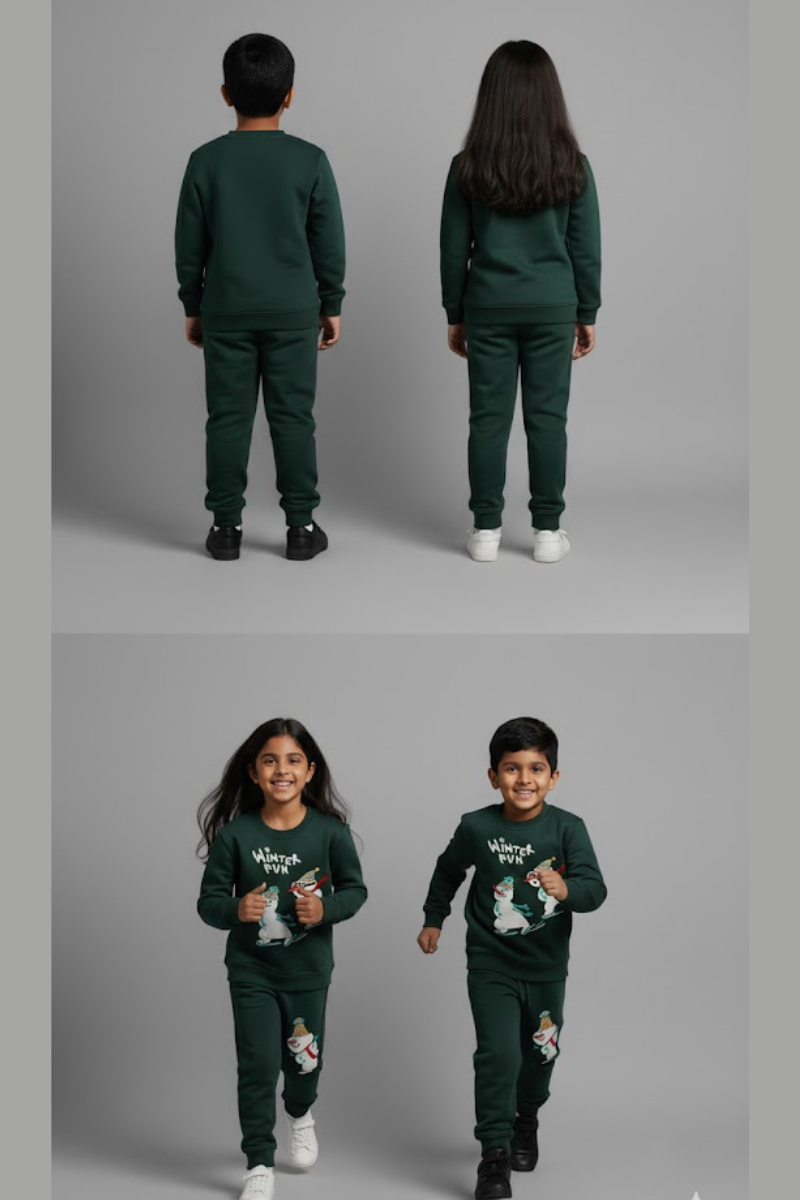Christmas Graphic Sweatshirt and Cuffed Joggers Kids Set