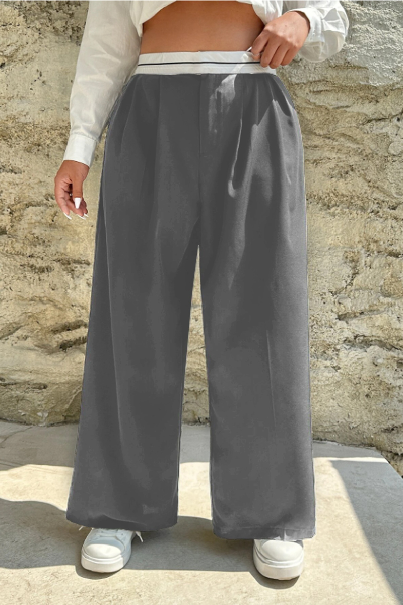 Combo : Korean Style Baggy Trouser Black & Grey