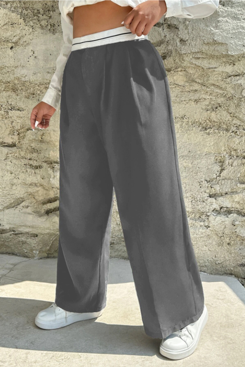 Combo : Korean Style Baggy Trouser Black & Grey