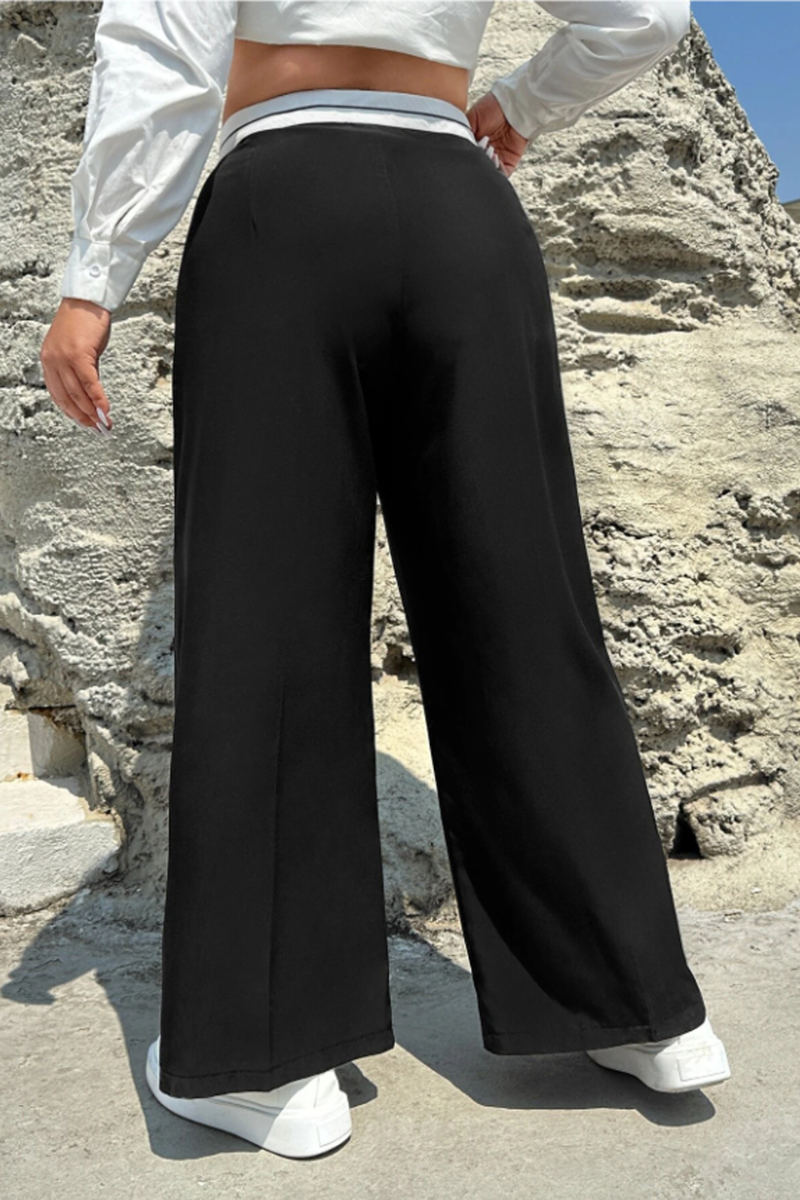 Combo : Korean Style Baggy Trouser Black & Grey