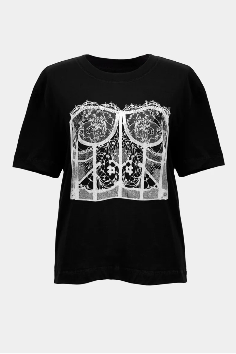 Corset Graphic Oversize T-shirt