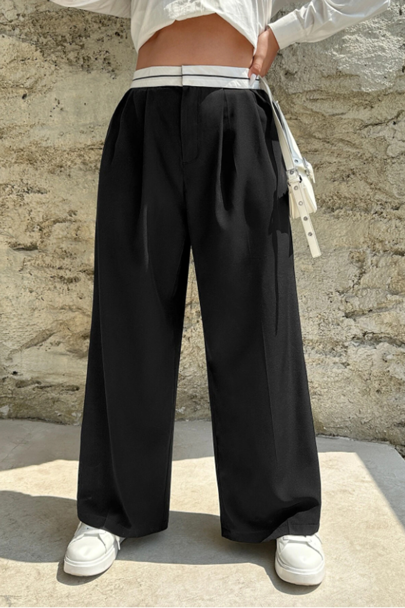 Combo : Korean Style Baggy Trouser Black & Grey