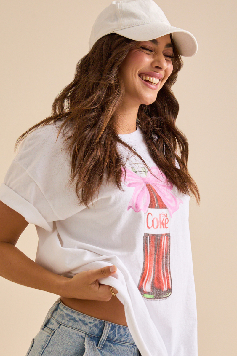 Diet Coke Bow Oversized Graphic T-shirt