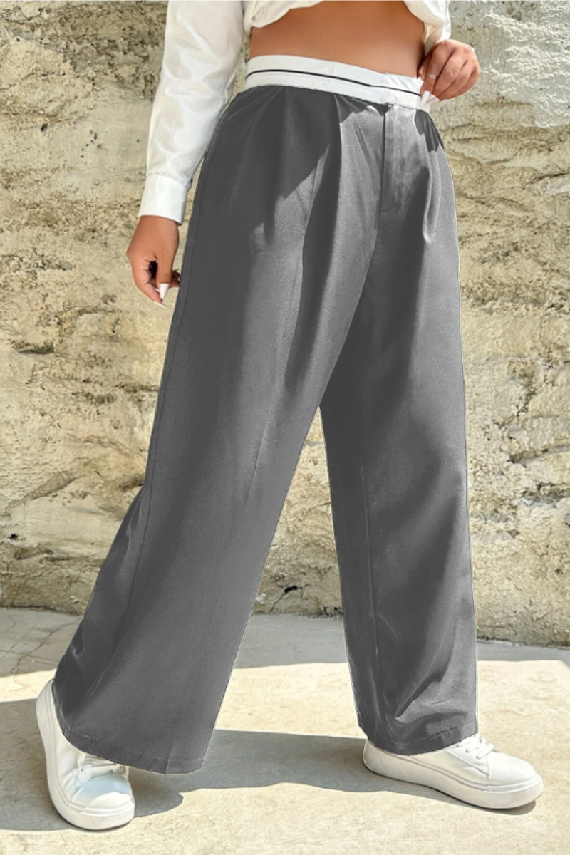 Combo : Korean Style Baggy Trouser Black & Grey