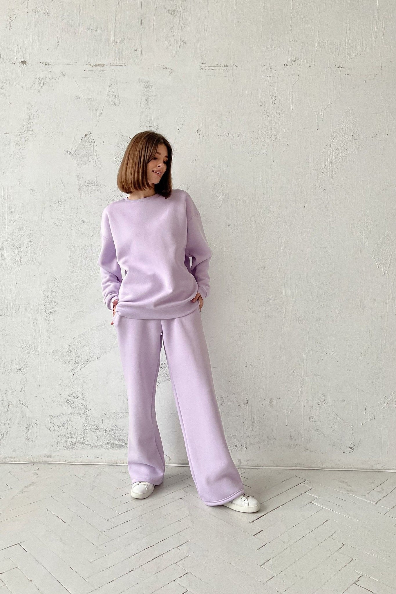 Lilac Roundneck Sweatshirt & Straight Fit Jogger Coord Set