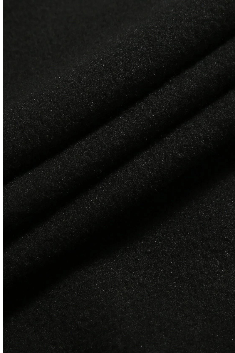 Solid Jet Black Fleece Premium Hoodie