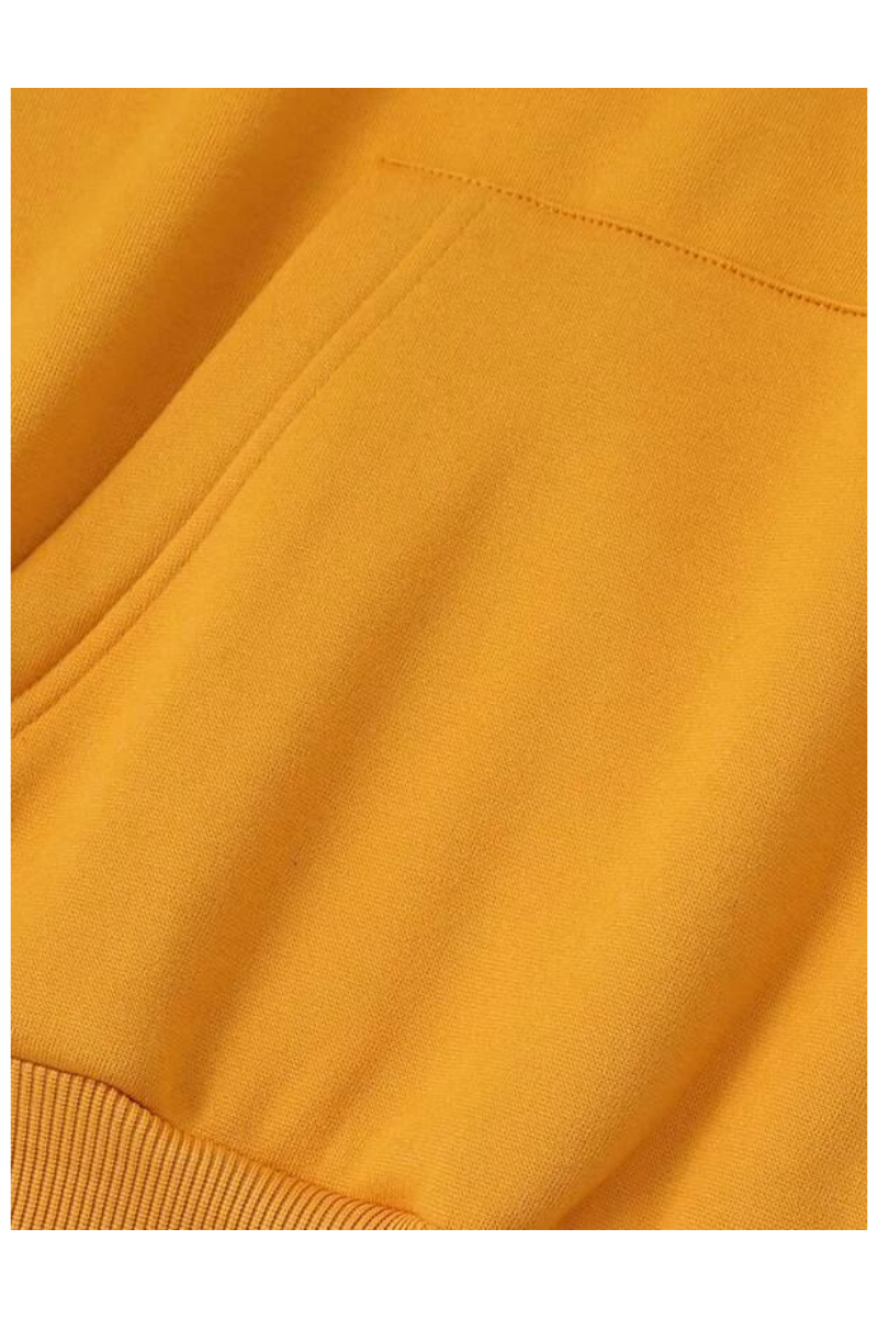 Solid Mustard Fleece Hoodie