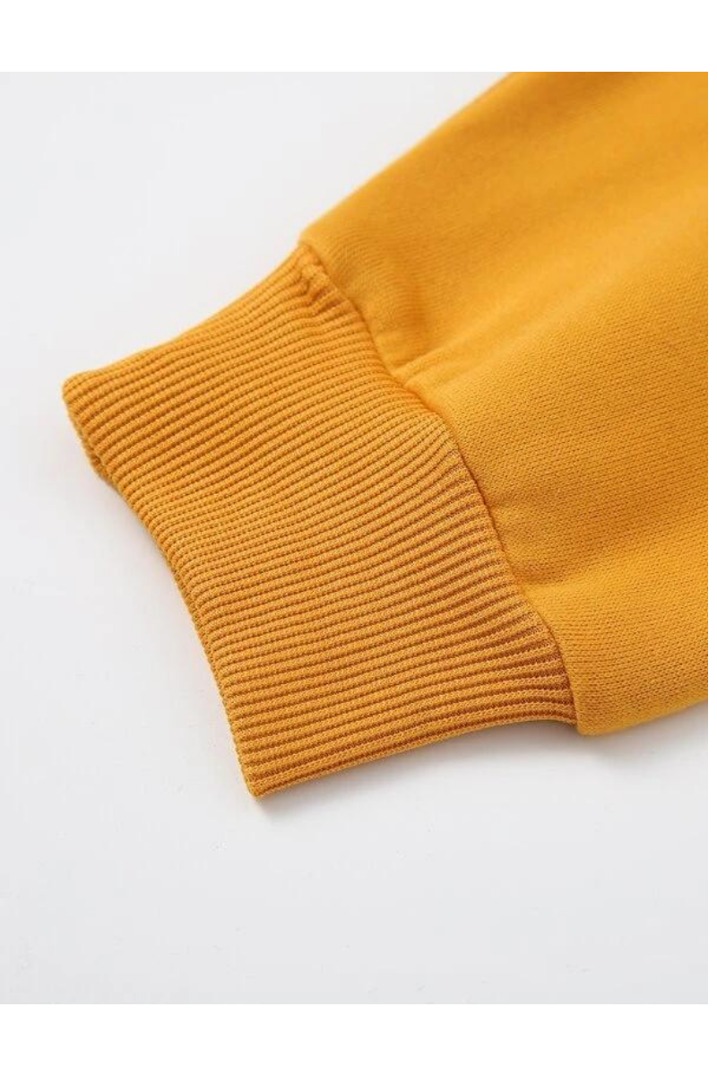 Solid Mustard Fleece Hoodie