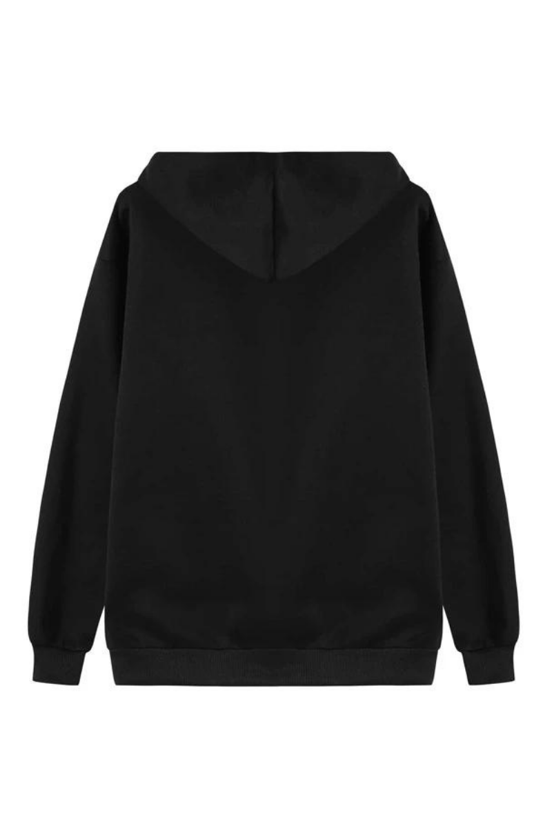 Solid Jet Black Fleece Premium Hoodie