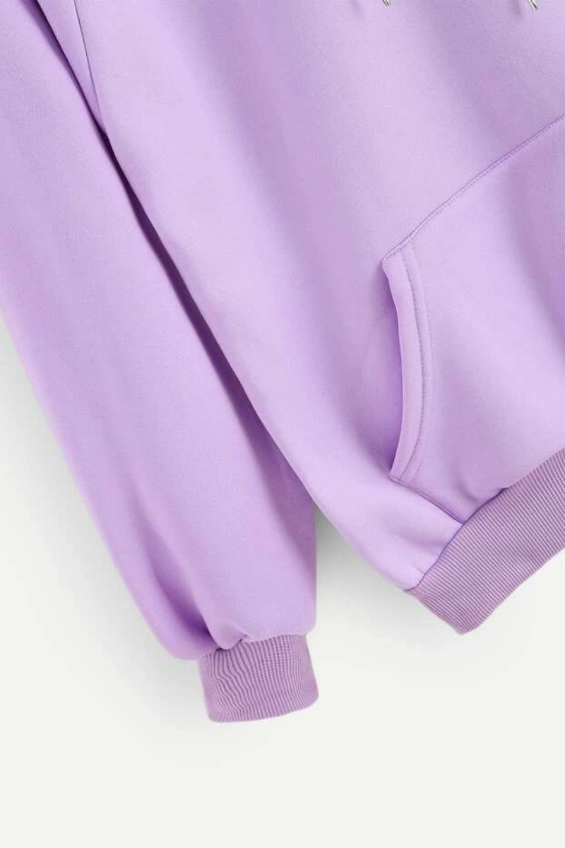 Solid Lilac Fleece Hoodie