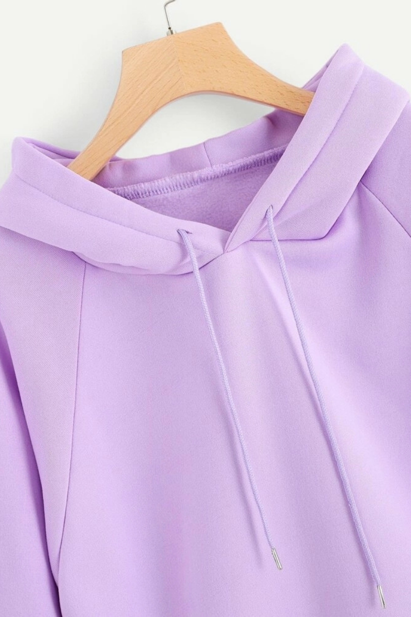 Solid Lilac Fleece Hoodie