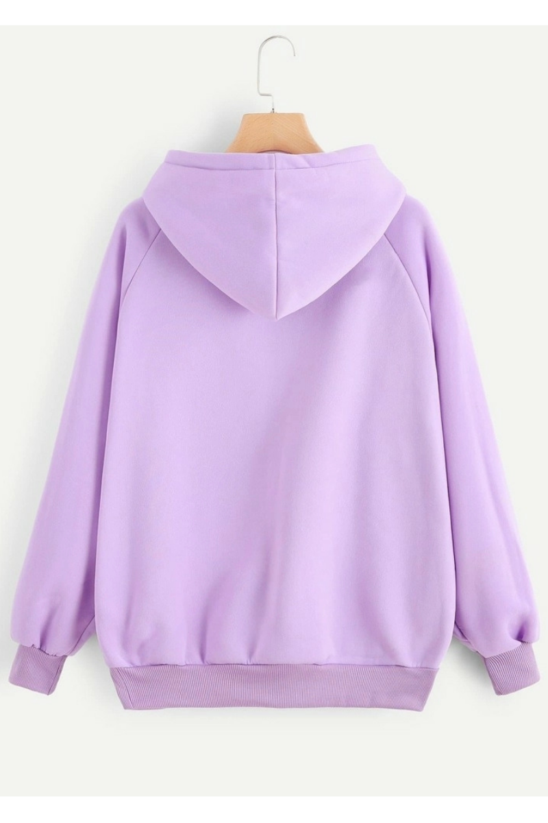 Solid Lilac Fleece Hoodie