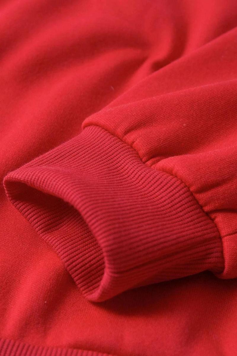 Solid Red Roundneck Premium Pullover