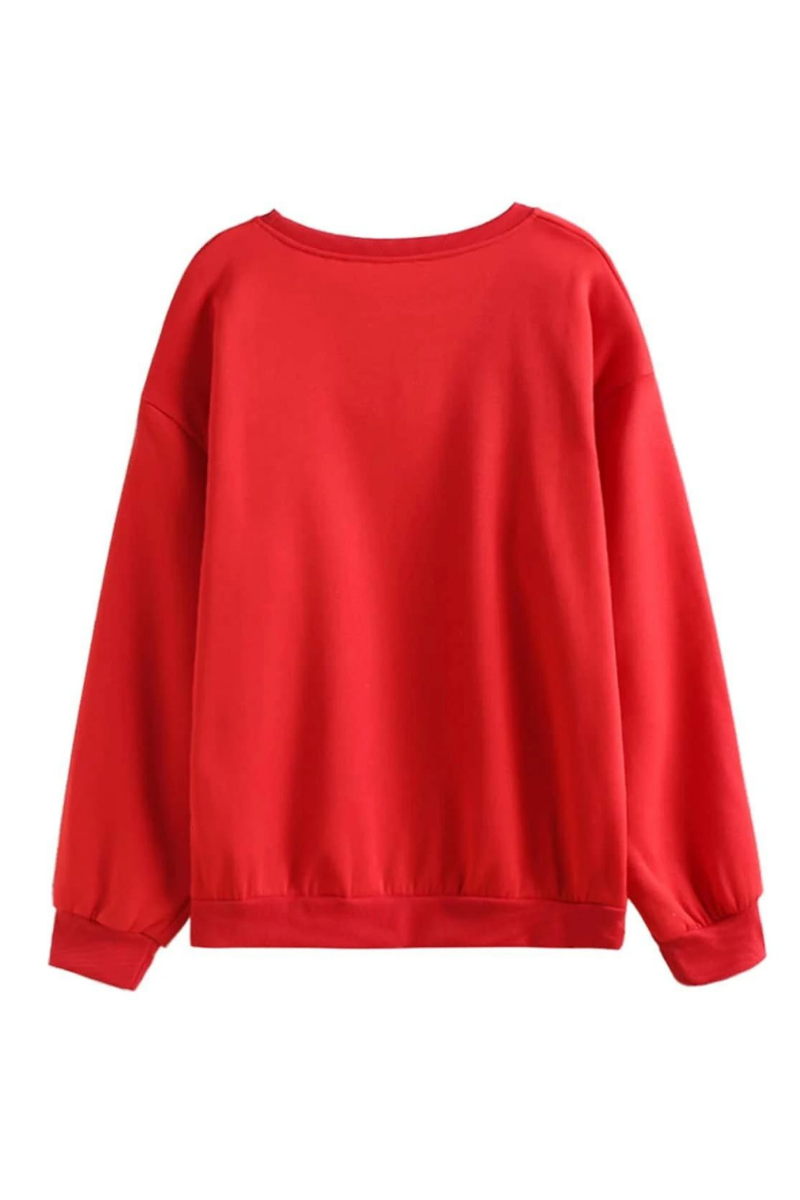 Solid Red Roundneck Premium Pullover