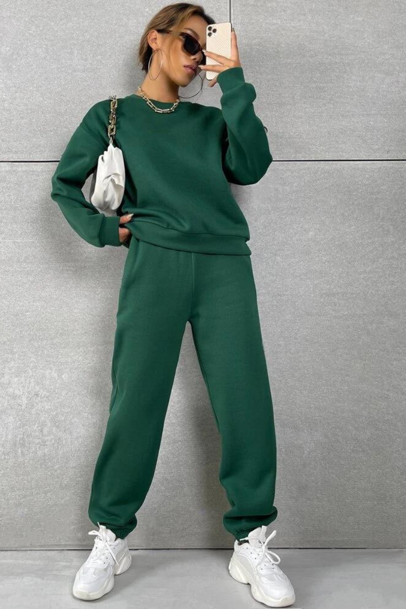 Biker Sweatshirt and Sweatpant Coord Set