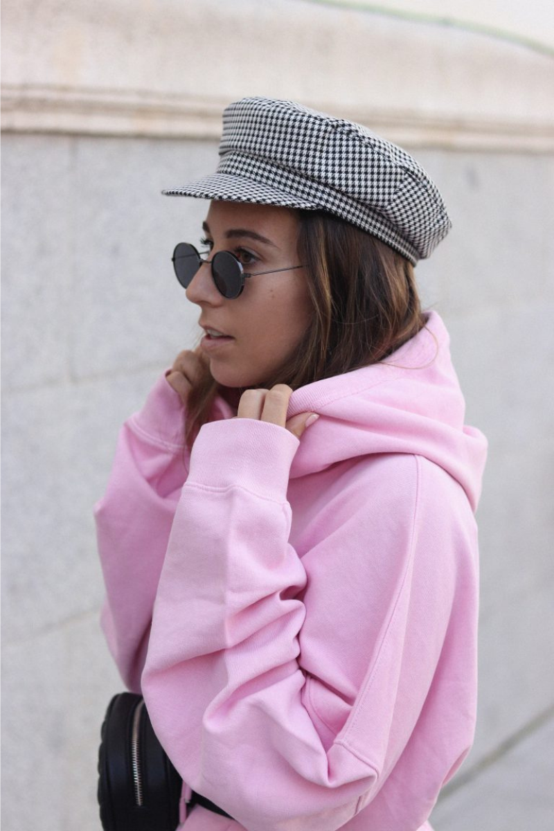 Oversized Fleece Hooded Sweatshirt Dress