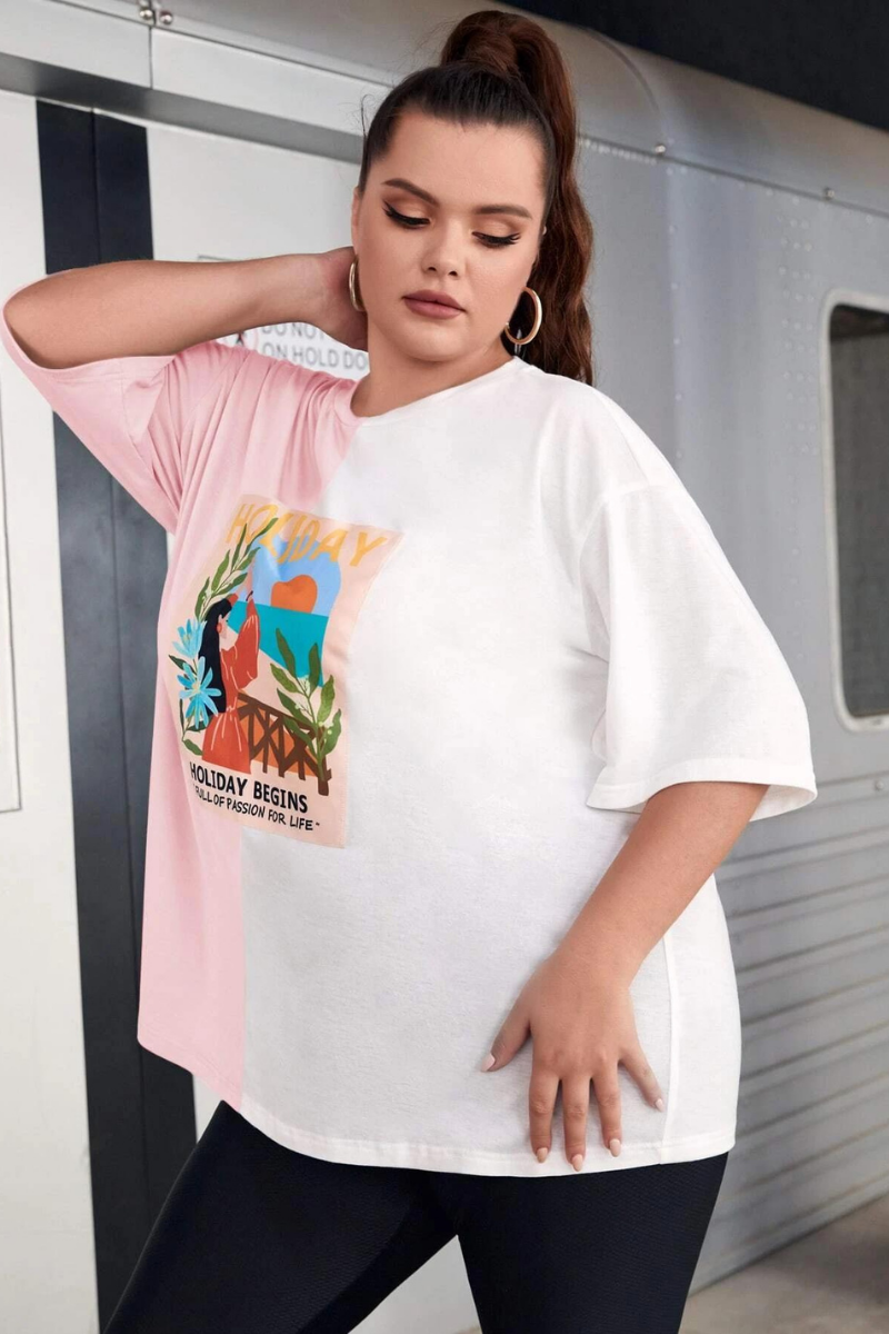 Holiday Mood Monochrome Oversized T-shirt