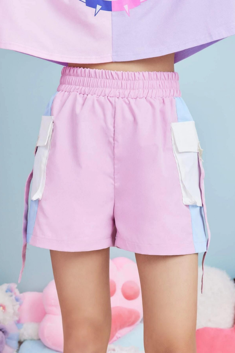 Colour Block Pocket Shorts