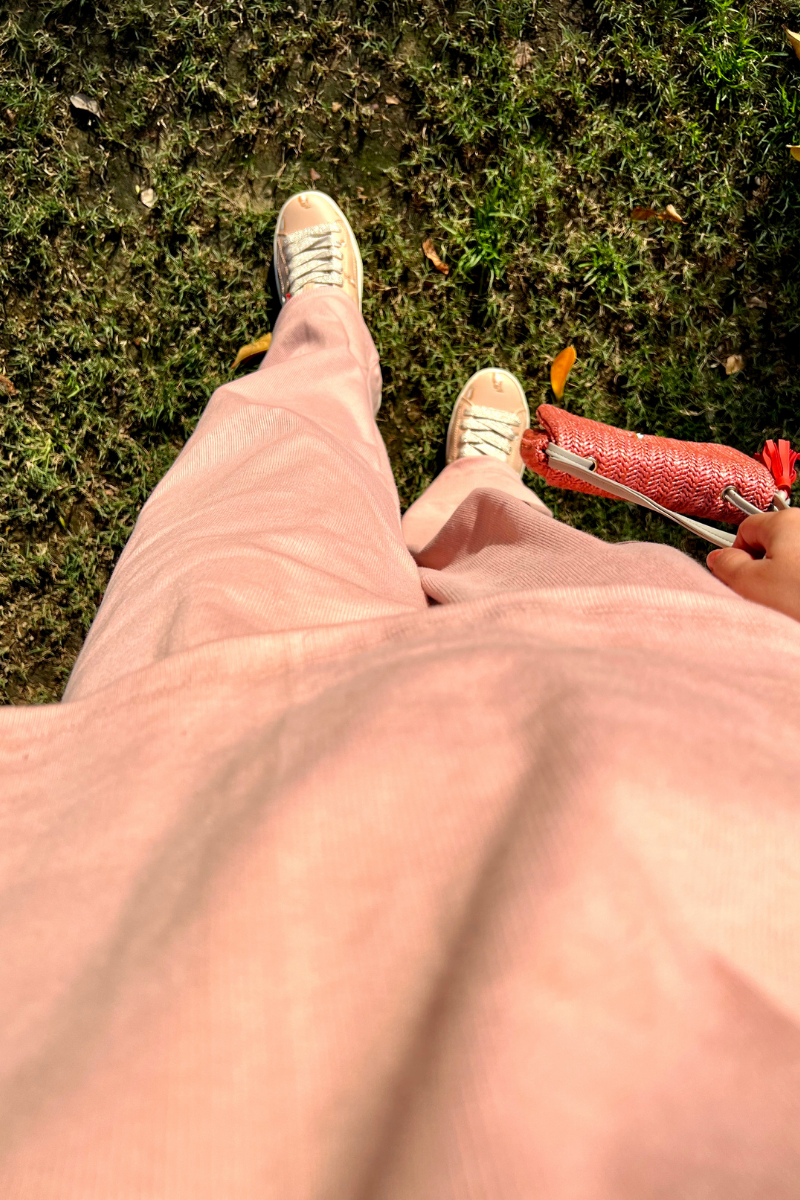 Slouchy Rib Knitted Co-ord set/Coral Peach