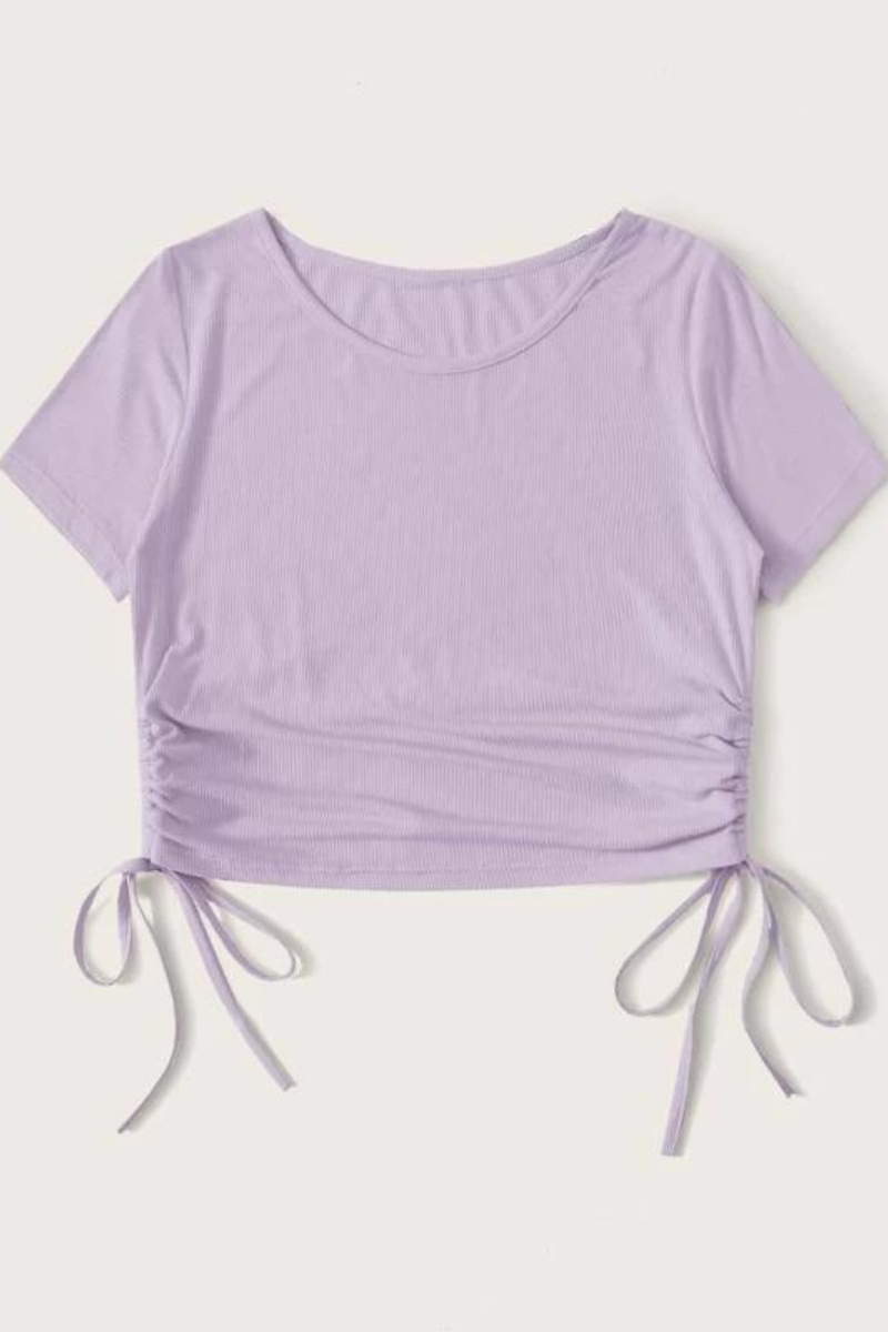 Drawstring Side Crop Top