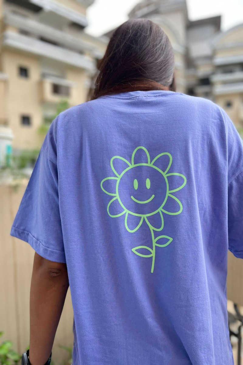 ''Mixed Feeling'' Oversized T-shirt/Lavender