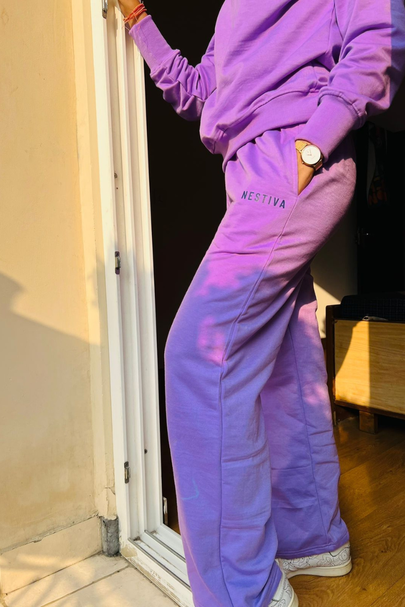 Lilac Roundneck Sweatshirt & Straight Fit Jogger Coord Set